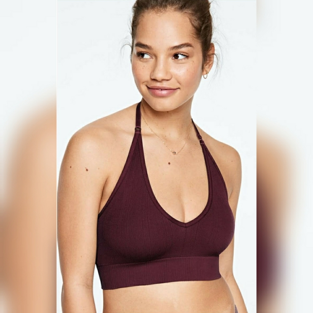 NWT *2* VS PINK Seamless Halter Bra Tops - Picture 3 of 13